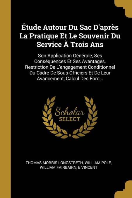 ETUDE AUTOUR DU SAC D?APRES LA PRATIQUE ET LE SOUVENIR DU SE