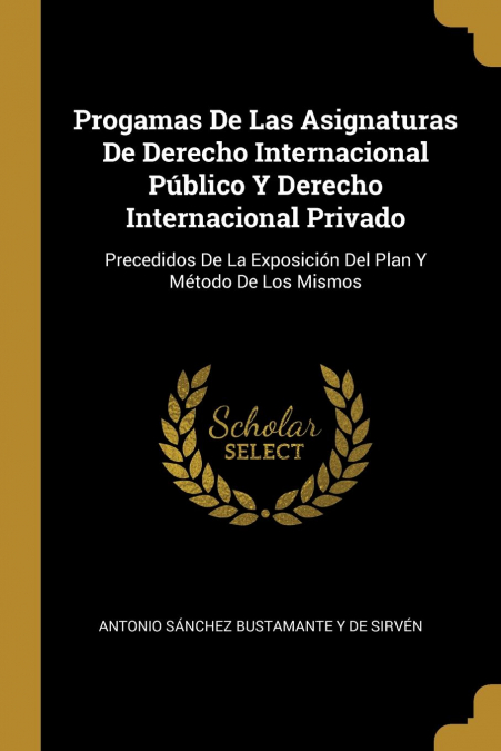 PROGAMAS DE LAS ASIGNATURAS DE DERECHO INTERNACIONAL PUBLICO