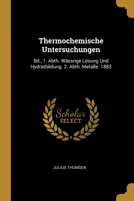 THERMOCHEMISCHE UNTERSUCHUNGEN