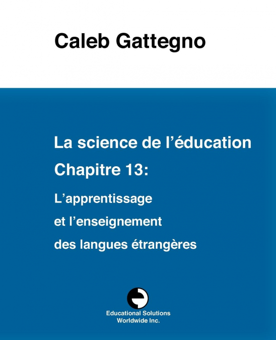 LA SCIENCE DE L'EDUCATION CHAPITRE 13