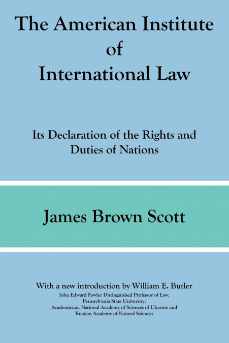 THE AMERICAN INSTITUTE OF INTERNATIONAL LAW