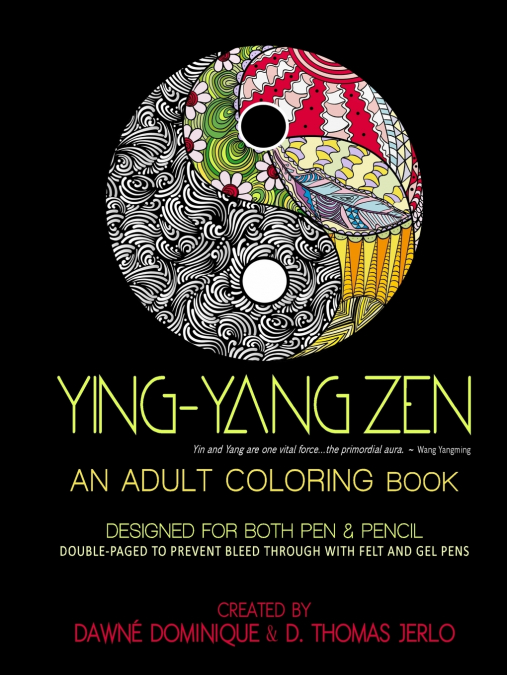 YIN-YANG ZEN, ADULT COLORING BOOK