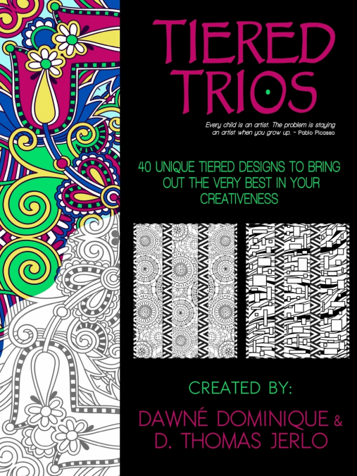 TIERED TRIOS, ADULT COLORING BOOK