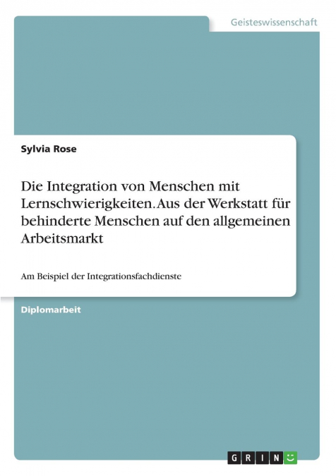 DIE INTEGRATION VON MENSCHEN MIT LERNSCHWIERIGKEITEN. AUS DE