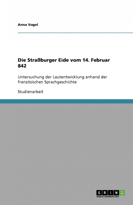 DIE STRABURGER EIDE VOM 14. FEBRUAR 842