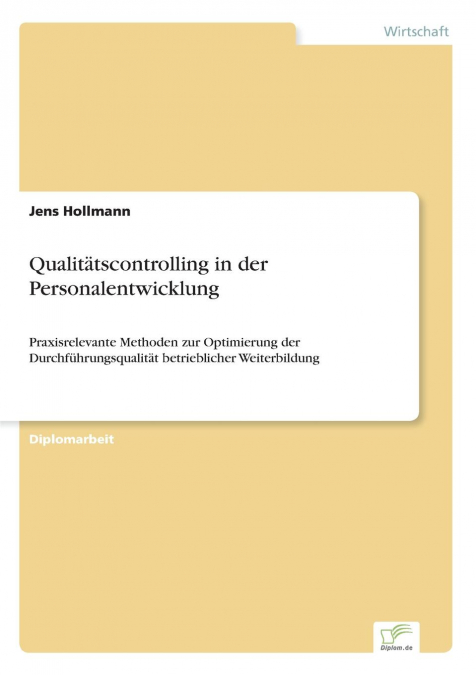QUALITATSCONTROLLING IN DER PERSONALENTWICKLUNG