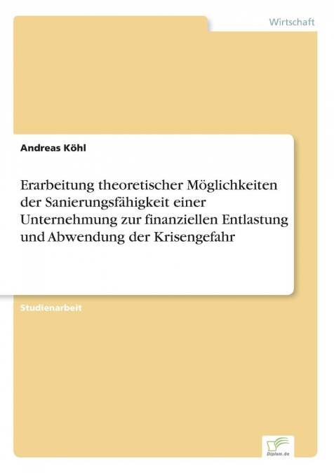 ERARBEITUNG THEORETISCHER MOGLICHKEITEN DER SANIERUNGSFAHIGK