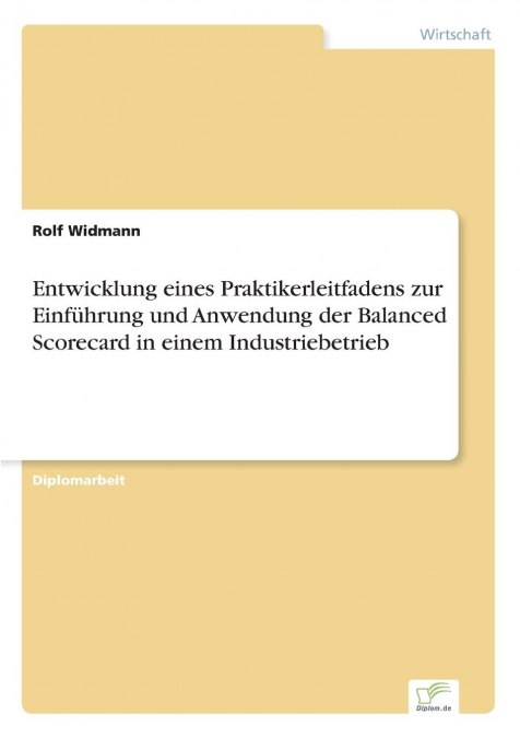 ENTWICKLUNG EINES PRAKTIKERLEITFADENS ZUR EINFUHRUNG UND ANW