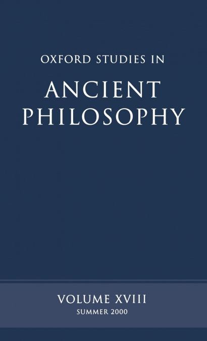 OXFORD STUDIES IN ANCIENT PHILOSOPHY