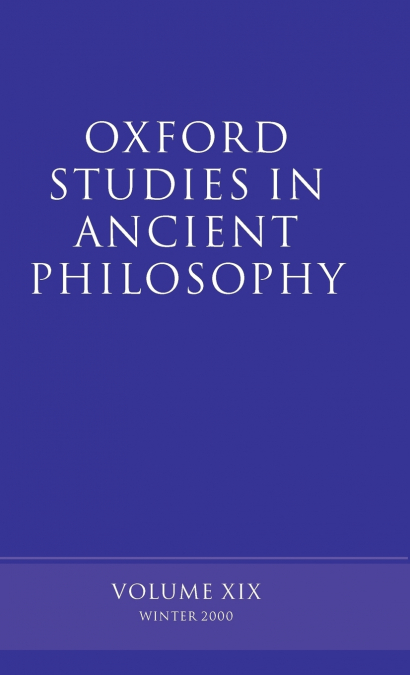 OXFORD STUDIES IN ANCIENT PHILOSOPHY