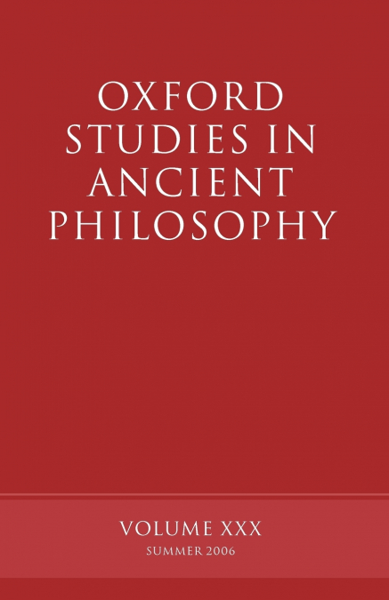 OXFORD STUDIES IN ANCIENT PHILOSOPHY