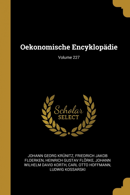 OEKONOMISCHE ENCYKLOPADIE, VOLUME 227