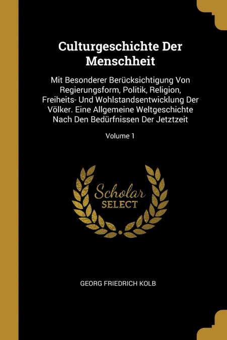 CULTURGESCHICHTE DER MENSCHHEIT
