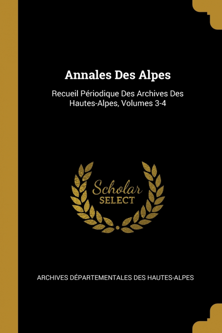ANNALES DES ALPES