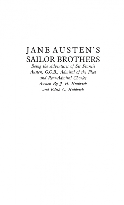 JANE AUSTEN?S SAILOR BROTHERS