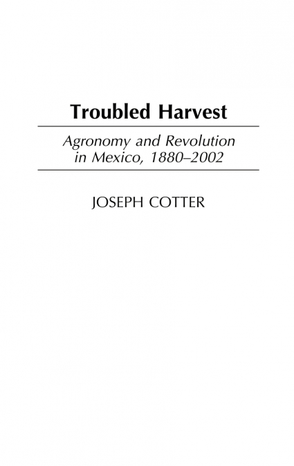 TROUBLED HARVEST