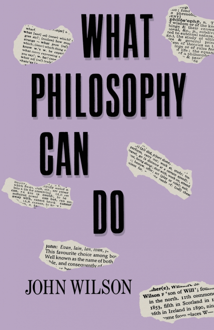 WHAT PHILOSOPHY CAN DO
