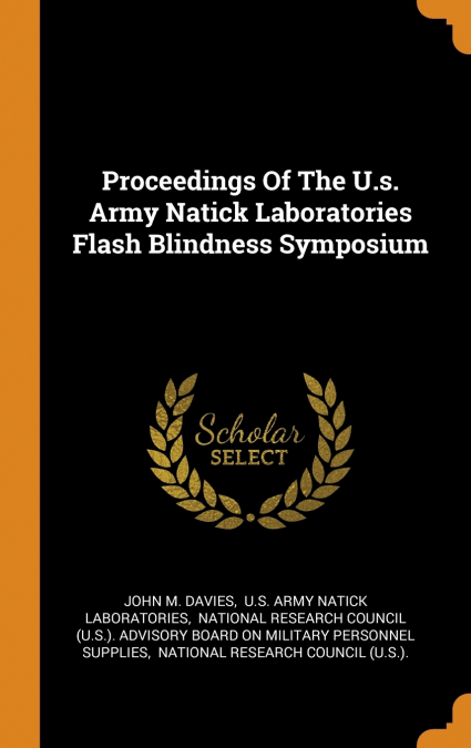PROCEEDINGS OF THE U.S. ARMY NATICK LABORATORIES FLASH BLIND