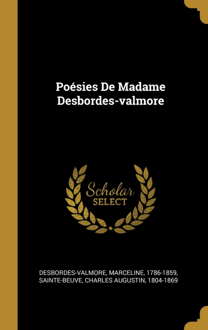 POESIES DE MADAME DESBORDES-VALMORE