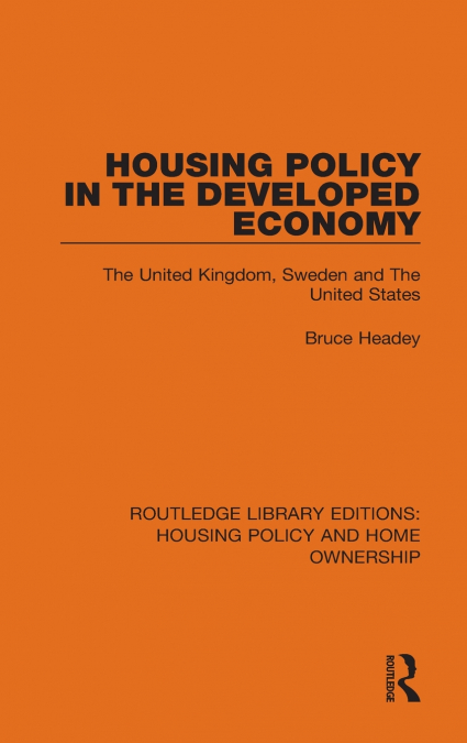 HOUSING POLICY IN THE DEVELOPED ECONOMY