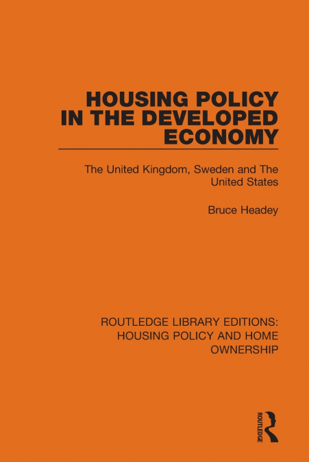 HOUSING POLICY IN THE DEVELOPED ECONOMY