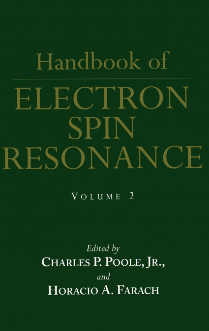 HANDBOOK OF ELECTRON SPIN RESONANCE
