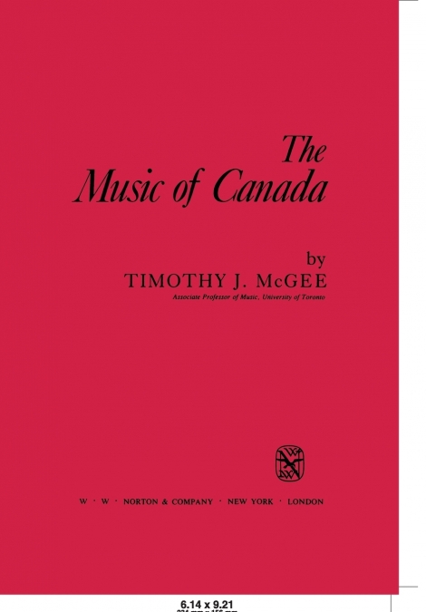 MUSIC OF CANADA (REVISED)