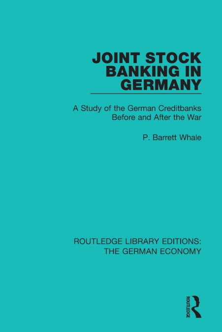 JOINT STOCK BANKING IN GERMANY