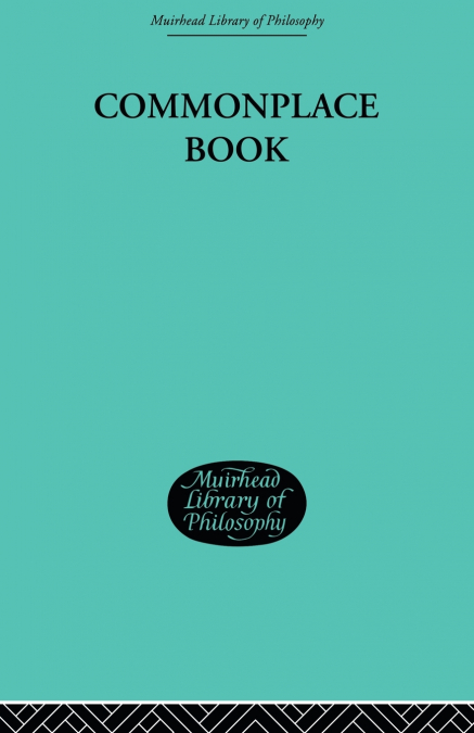 COMMONPLACE BOOK