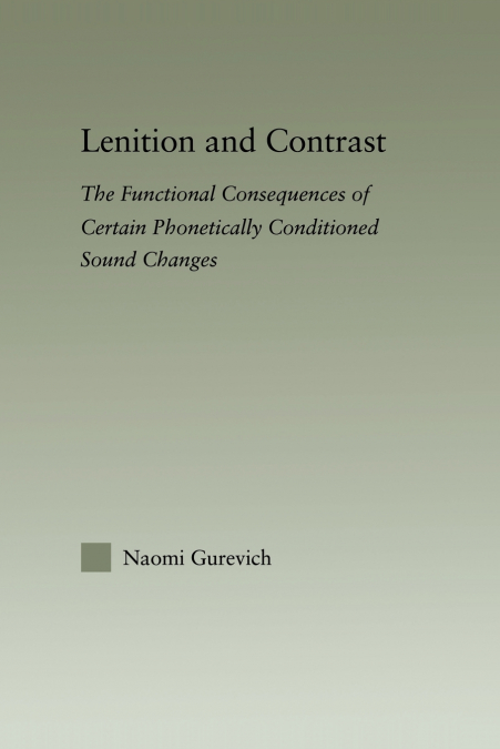 LENITION AND CONTRAST
