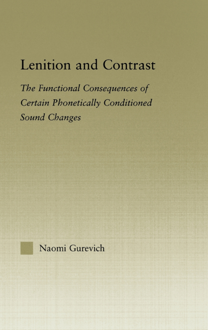 LENITION AND CONTRAST