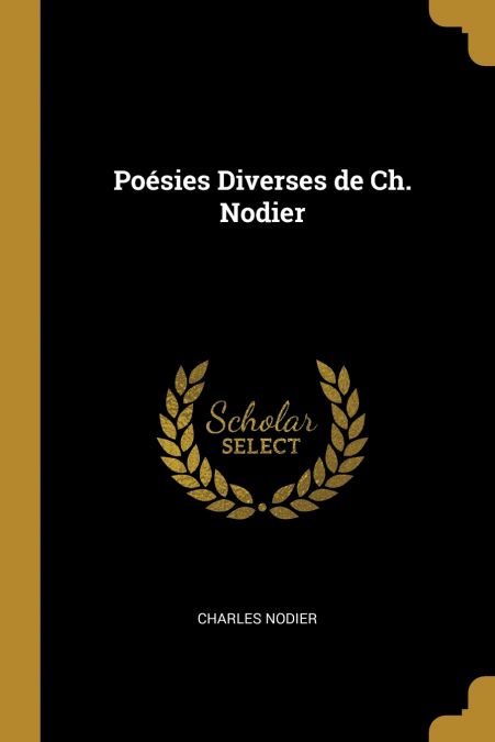 POESIES DIVERSES DE CH. NODIER