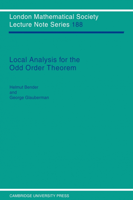 LOCAL ANALYSIS FOR THE ODD ORDER THEOREM