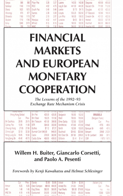 FINANCIAL MARKETS AND EUROPEAN MONETARY COOPERATION