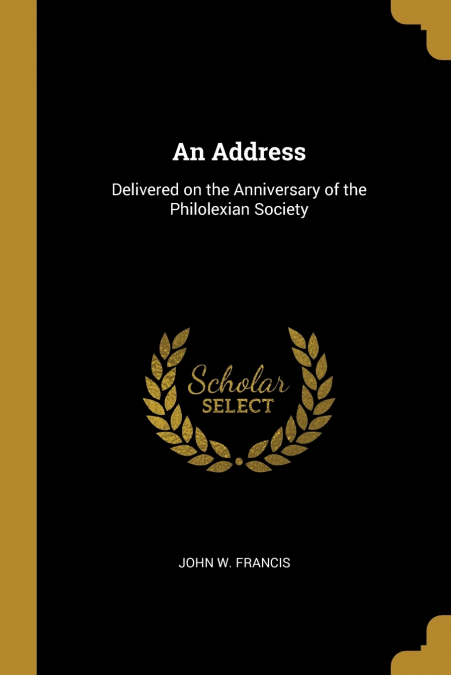 AN ADDRESS