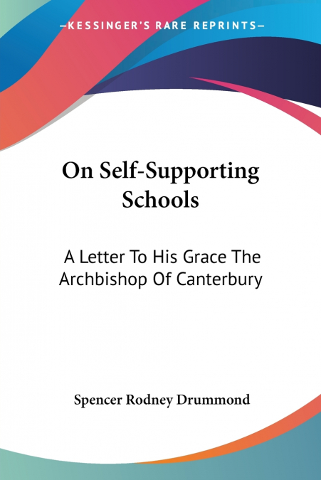 ON SELF-SUPPORTING SCHOOLS