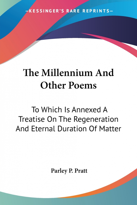 THE MILLENNIUM AND OTHER POEMS