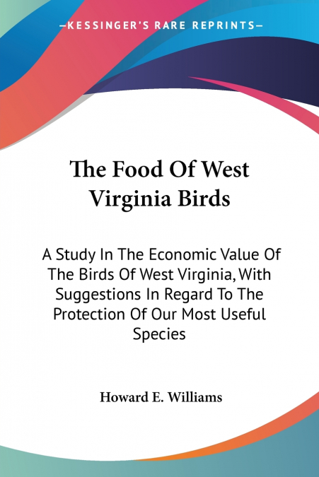 THE FOOD OF WEST VIRGINIA BIRDS