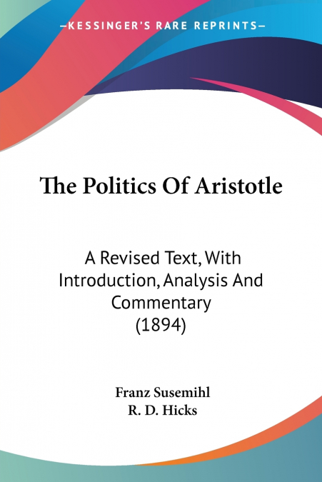 THE POLITICS OF ARISTOTLE