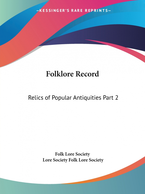 FOLKLORE RECORD