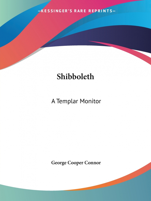 SHIBBOLETH / MONITOR TEMPLARIO