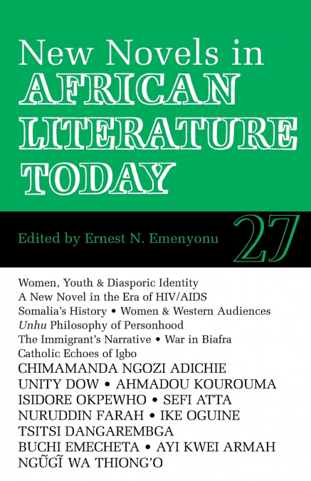 ALT 27 NEW NOVELS IN AFRICAN LITERATURE TODAY