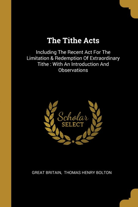 THE TITHE ACTS