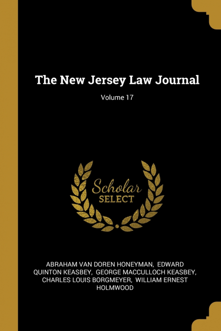 THE NEW JERSEY LAW JOURNAL, VOLUME 17