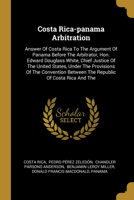 COSTA RICA-PANAMA ARBITRATION