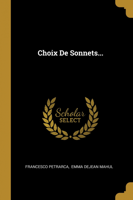 CHOIX DE SONNETS...