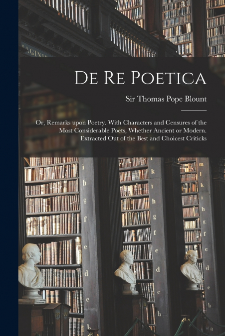 DE RE POETICA