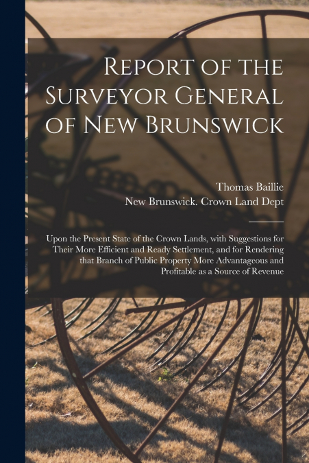 REPORT OF THE SURVEYOR GENERAL OF NEW BRUNSWICK [MICROFORM]