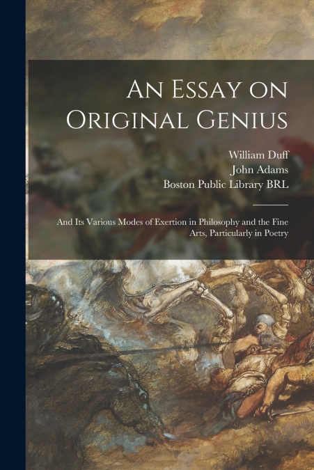 AN ESSAY ON ORIGINAL GENIUS