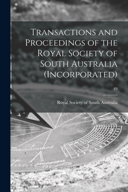 TRANSACTIONS AND PROCEEDINGS OF THE ROYAL SOCIETY OF SOUTH A